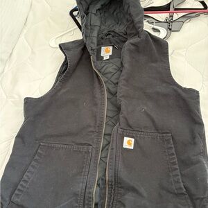 Carhartt Quilted Hooded Work Vest in Black